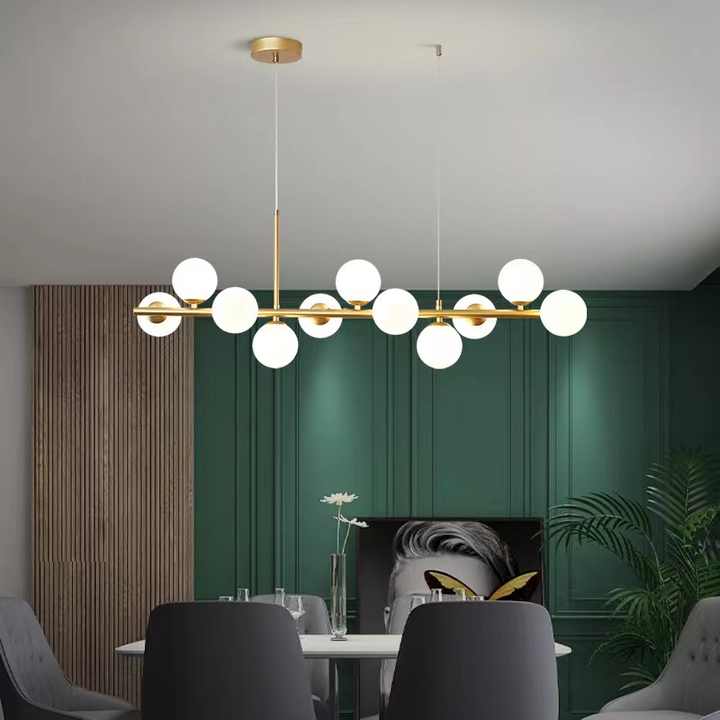 Lustra cu bec moderna LOFT Pavilion, 11x G9, Auriu, Metal, Inaltime Reglabila Lustre Moderne Default Title Alessandro Design