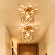Lustra Vera, 1xE27, D18H15cm, Auriu, Metal si Cristal Lustre Clasice Default Title Alessandro Design