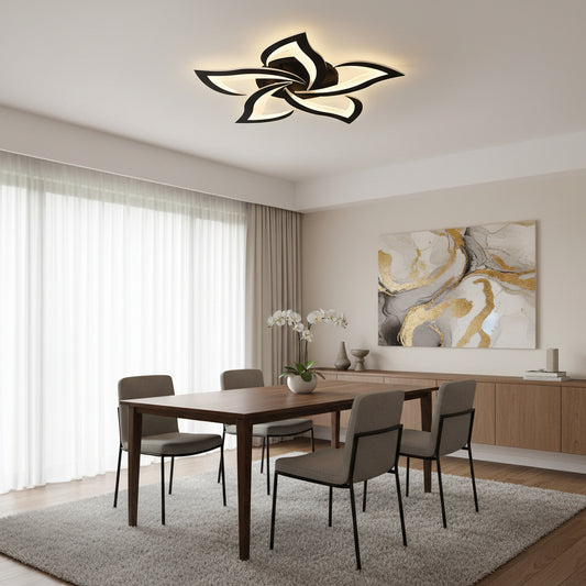 LED luster LT660/5BK, 5 prvkov, 54W, Svetlo 3000/4000/6000K, Čierny, Nastaviteľná výška