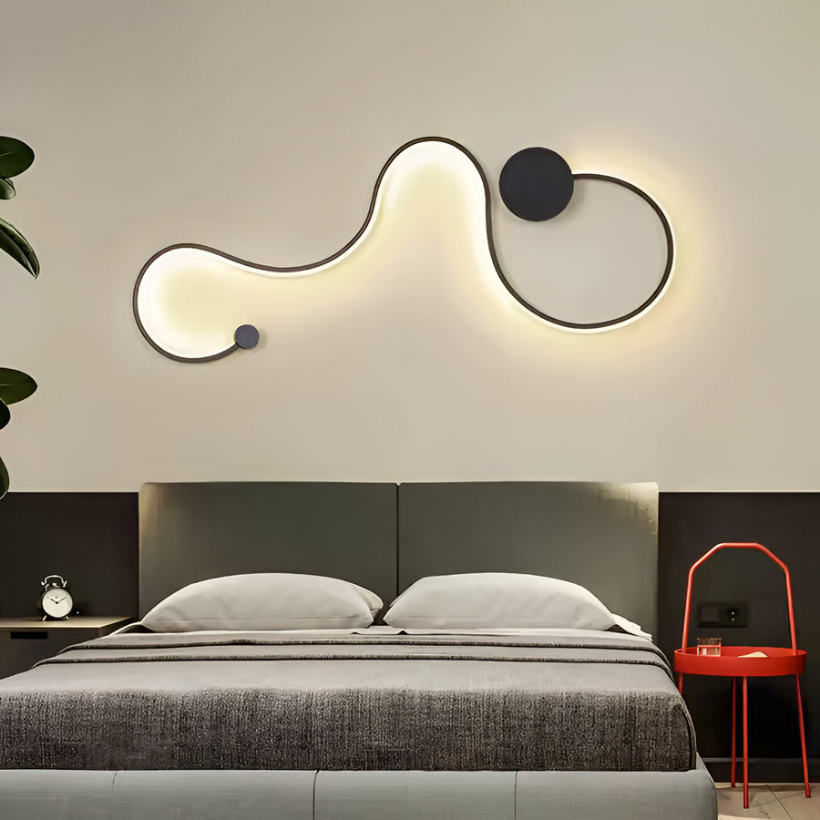 Aplica LED Delilah 36W Decorativa Lumina Rece/Calda/Neutra Metal si SIlicon Negru Aplice de Interior Default Title Alessandro Design