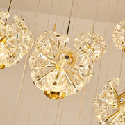 Candelabru Cristal LED KILKENNY Culmino, 144W, Lumina Neutra, Diametru 60cm, Auriu Candelabre Moderne Default Title Alessandro Design