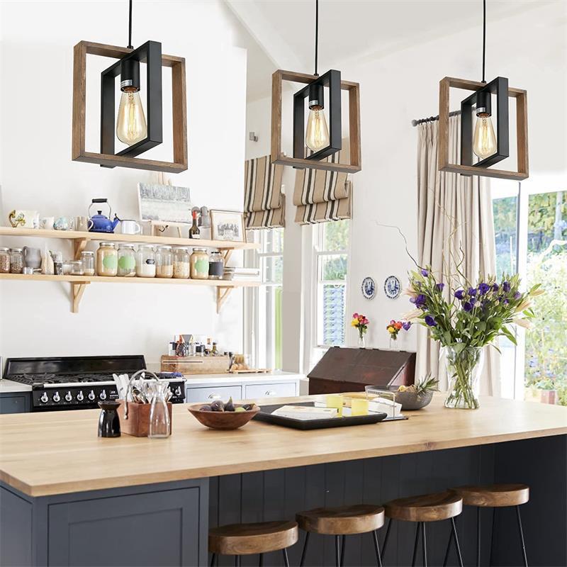 Lustra Vintage LV560/1BK, 1xE27, Rustic Barn, Lemn si Metal, Negru Lustre Vintage Default Title Alessandro Design