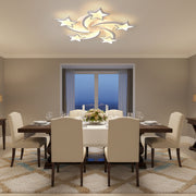 Lustra LED cu telecomanda IPOMOEA 85W, 5 Stele, lumina Rece/Calda/Neutra, Dimabila, Alb Lustre LED cu Telecomanda Default Title Alessandro Design