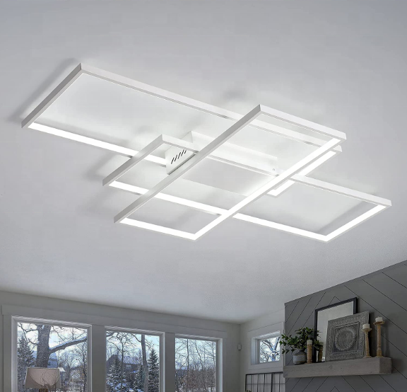 Lustra LED cu telecomanda LANDYN 78W, lumina Rece/Calda/Neutra, Dimabila, Alb Lustre LED cu Telecomanda Default Title Alessandro Design