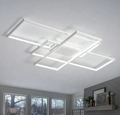 LED luster s diaľkovým ovládaním LANDYN 78W, studené/teplé/neutrálne svetlo, stmievateľné, biela