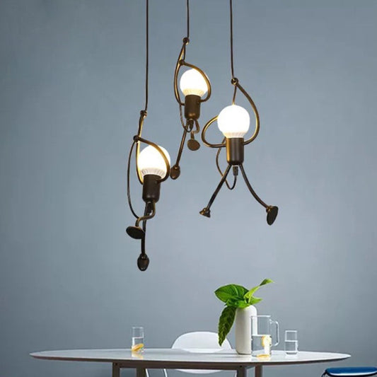 Lustra MODERNA, tip Pendul, FUNTASIA, Figurina, 3xE27, Inaltime Reglabila, Negru Lustre Industrial Default Title Alessandro Design