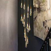 Candelabru Cristal LED Suspendat, 39W, Iustinian, Diametru 60cm, Inaltime Reglabila, Auriu, Metal si Cristal Candelabre Cristal Default Title Alessandro Design