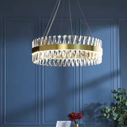 Candelabru LED CASERTA Magno cu Telecomandă, 68W, Dimabil, 3000K/4000K/6000K,Diametru 60cm, Auriu Candelabre Cristal Default Title Alessandro Design
