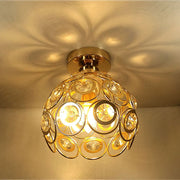 Lustra Vera, 1xE27, D18H15cm, Auriu, Metal si Cristal Lustre Clasice Default Title Alessandro Design