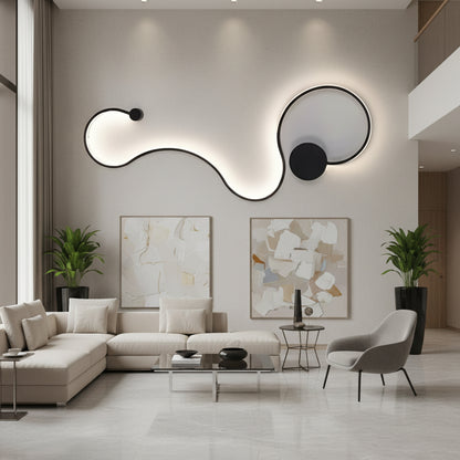 Aplica LED Delilah 36W Decorativa Lumina Rece/Calda/Neutra Metal si SIlicon Negru Aplice de Interior Default Title Alessandro Design