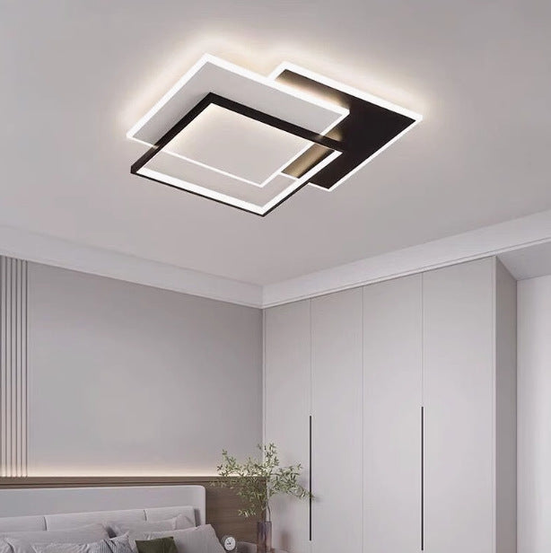 Lustra LED cu telecomanda CHIARA 98W, 3 Patrate, lumina Rece/Calda/Neutra, Dimabila, Negru Lustre LED cu Telecomanda Default Title Alessandro Design