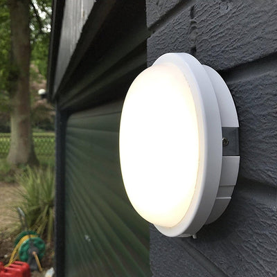 Vonkajšie LED nástenné svietidlo 24W, AX310/218WH, Priemer 22, Studené svetlo 3000K, IP65, Biele
