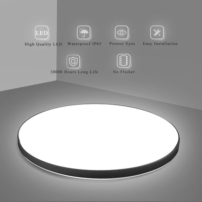 Plafoniera LED SOLIS 47cm 70W Lumina Rece Negru Plafoniere LED Default Title Alessandro Design