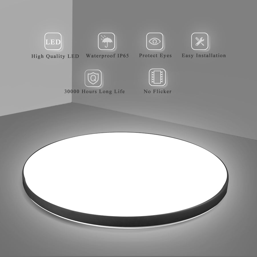 Plafoniera LED SOLIS 37cm 32W Lumina Rece Negru Plafoniere LED Default Title Alessandro Design