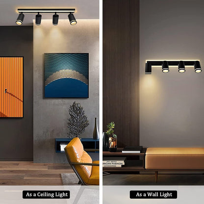 Lustra LED Ellen 46W Lumina Rece/Calda/Neutra Proiector Reglabil Acril si Metal Negru Lustre LED Default Title Alessandro Design