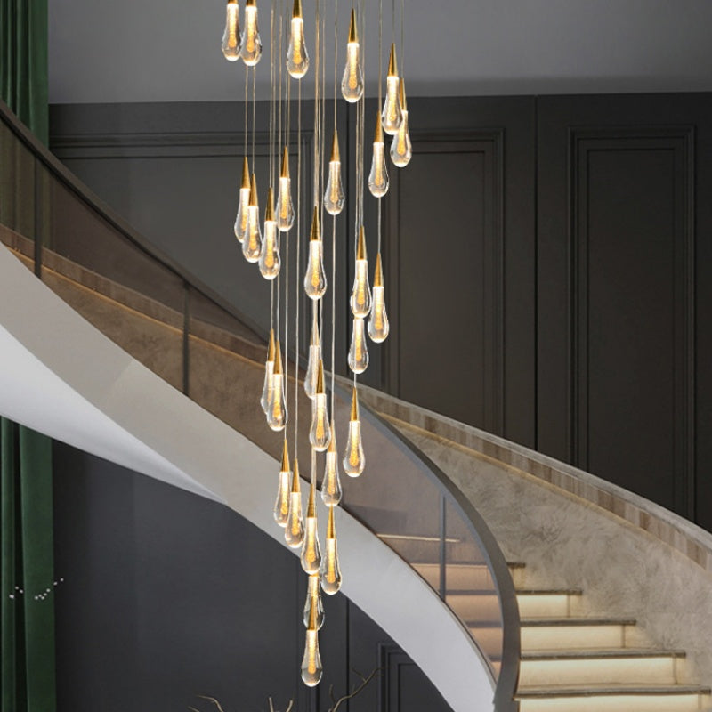 Candelabru Cristal LED Suspendat, 39W, Iustinian, Diametru 60cm, Inaltime Reglabila, Auriu, Metal si Cristal Candelabre Cristal Default Title Alessandro Design