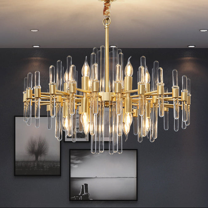 Candelabru Cristal CC850/620GD ,10xE14, 62X45cm, Inaltime Reglabila, Auriu Lucios, ,Design Elegant, Metal si Cristale Candelabre Cristal Default Title Alessandro Design