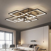 Lustra LED cu telecomanda ELLA 186W, 8 Patrate, lumina Rece/Calda/Neutra, Dimabila, Negru Lustre LED cu Telecomanda Default Title Alessandro Design