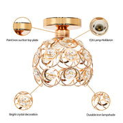 Lustra Vera, 1xE27, D18H15cm, Auriu, Metal si Cristal Lustre Clasice Default Title Alessandro Design