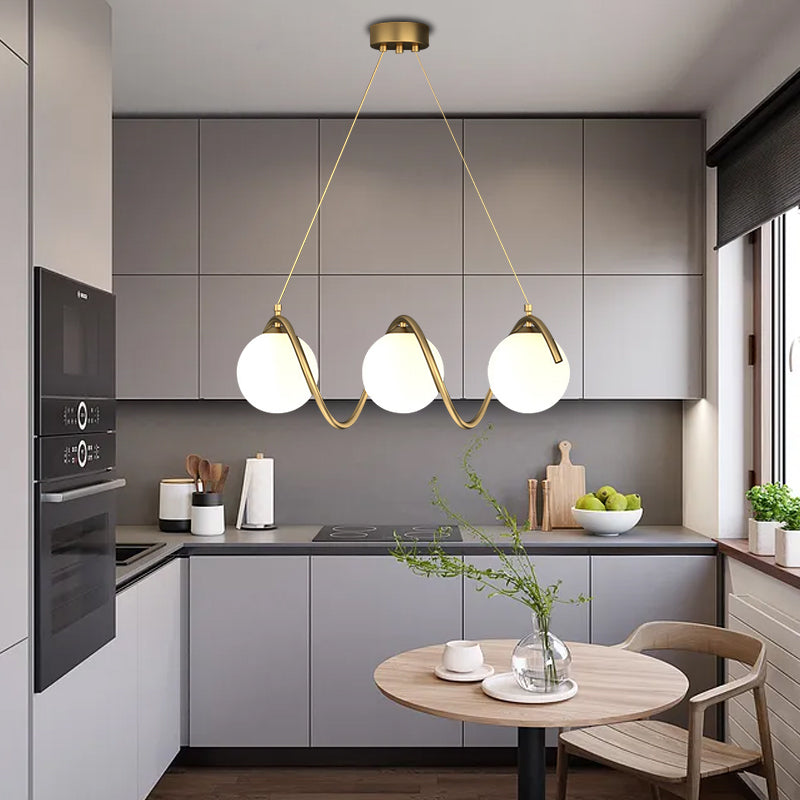 Lustra LOFT Haven, 3x G9, Alb Auriu, Metal, Inaltime Reglabila, Modern Lustre Moderne Default Title Alessandro Design