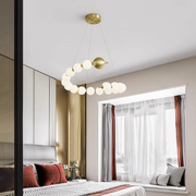 Lustră Suspendată LED Acril Aurelia 41W cu Telecomandă, Dimabilă, 3000K/4000K/6000K, Auriu, Metal și Acril Lustre LED cu Telecomanda Default Title Alessandro Design