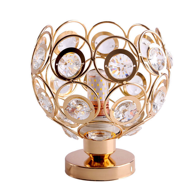 Lustra Vera, 1xE27, D18H15cm, Auriu, Metal si Cristal Lustre Clasice Default Title Alessandro Design