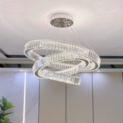 Lustra LED cu telecomanda LLC130/3CH, Cristal si Metal, 119W, 3 Cercuri, Dimabila, Inaltime Reglabila, Lumina Rece/Calda/Neutra, Iluminat Luxos Lustre LED cu Telecomanda Default Title Alessandro Design