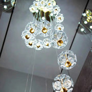 Candelabru Cristal LED KILKENNY Culmino, 144W, Lumina Neutra, Diametru 60cm, Auriu Candelabre Moderne Default Title Alessandro Design