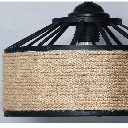Lustra Vintage LV300/300BK, 1xE27, Rustic Barn, Sfoara si Metal, 30cm, Maro Lustre Vintage Default Title Alessandro Design