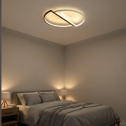 Lustra LED cu telecomanda VECTOR ARCUS 52W, 2 Elemente, lumina Rece/Calda/Neutra, Dimabila, Alb Negru Lustre LED cu Telecomanda Default Title Alessandro Design
