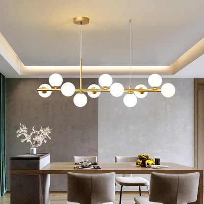 Lustra cu bec moderna LOFT Pavilion, 11x G9, Auriu, Metal, Inaltime Reglabila Lustre Moderne Default Title Alessandro Design
