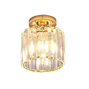 Lustra Clasica Georgiana LC110GD, 1xE27, Diametru 12 cm, Inaltime 17 cm, Auriu, Cristal, Fier, Becuri Neincluse Lustre Clasice Default Title Alessandro Design