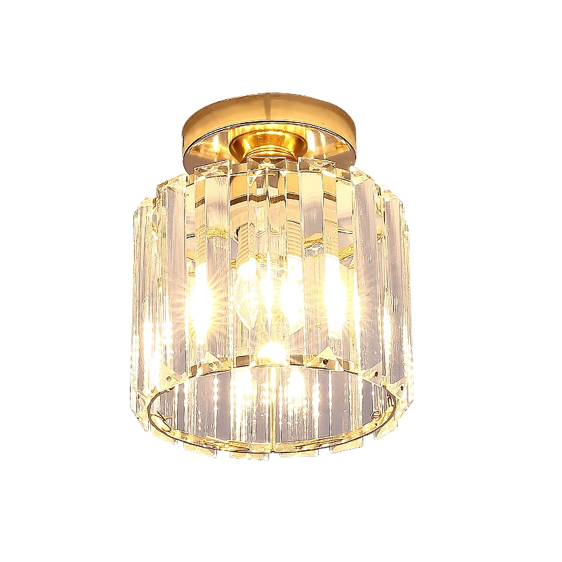 Lustra Clasica Georgiana LC110GD, 1xE27, Diametru 12 cm, Inaltime 17 cm, Auriu, Cristal, Fier, Becuri Neincluse Lustre Clasice Default Title Alessandro Design