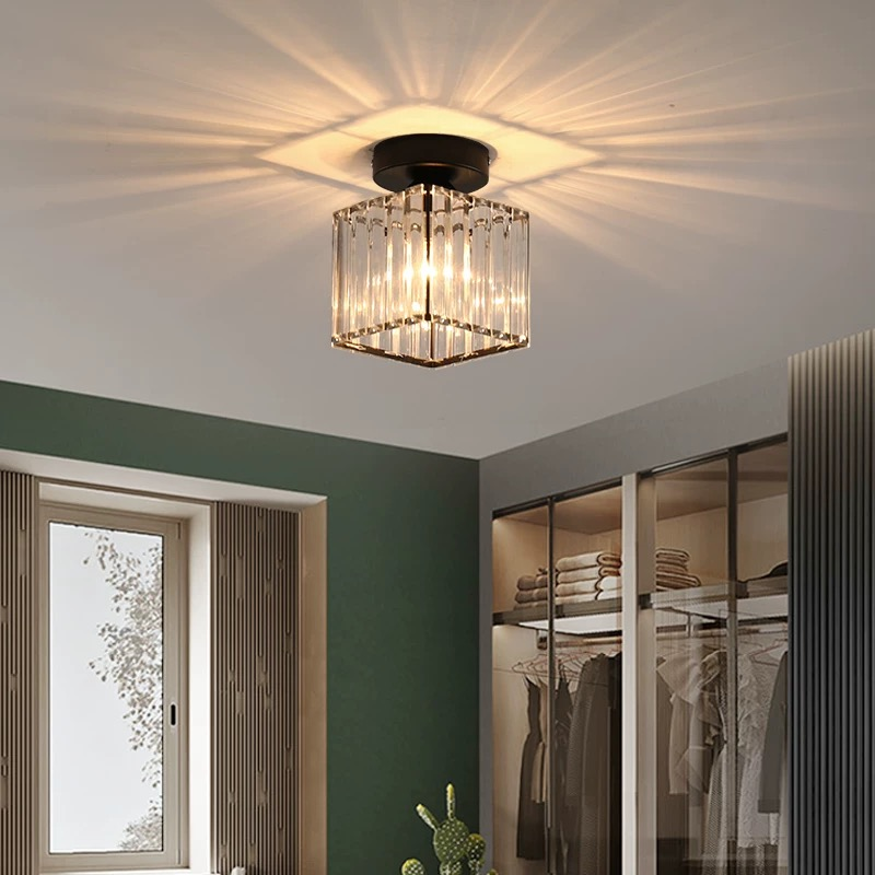 Lustra Georgiana LC111BK, 1xE27, Diametru 12 cm, Inaltime 17 cm, IP20, Negru, Cristal, Fier, Becuri Neincluse Lustre Clasice Default Title Alessandro Design