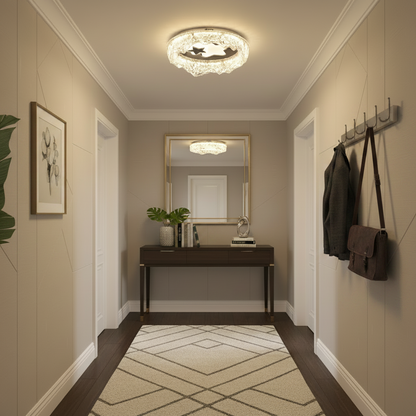 Lustra LED Petito, 21W, Diametru 18cm, Lumina Calda/Neutra/Rece, Alb, Metal si Acril
