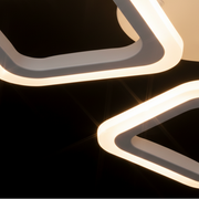 Lustra LED ERIKA 20W, 3 Patrate, Lumina Neutra 4000k, Alb, Metal si Acril Lustre LED Aplicate Default Title Alessandro Design