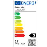 VEĽKÝ 27W LED luster, 3 kruhy, neutrálne svetlo, biely
