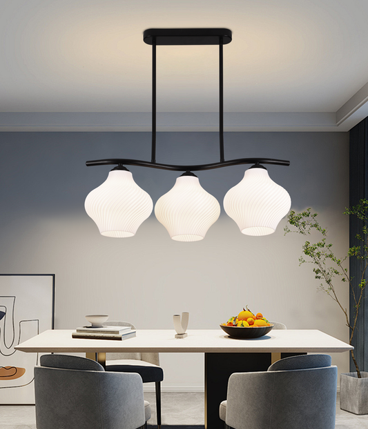 Lustra Suspendata LM521/3BK, 3XE27, 59x20x25, Negru, Alb, Metal, Plexiglas Lustre Moderne Default Title Alessandro Design