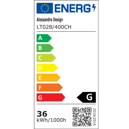 Lustra LED suspendata cu telecomanda si cristal 36W, 2 Cercuri, lumina Rece/Calda/Neutra, Dimabila, Crom Lucios, Inaltime Reglabila Lustre LED cu Telecomanda Default Title Alessandro Design