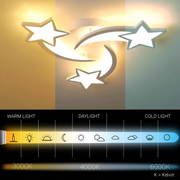 Lustra LED cu telecomanda IPOMOEA 51W, 3 Stele, lumina Rece/Calda/Neutra, Dimabila, Alb Lustre LED cu Telecomanda Default Title Alessandro Design