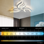 Lustra LED cu telecomanda SAKURA 37W, 3 Petale, lumina Rece/Calda/Neutra, Dimabila, Alb Lustre LED cu Telecomanda Default Title Alessandro Design