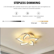 LED luster s diaľkovým ovládaním LOTUS 54W, 5 okvetných lístkov, studené/teplé/neutrálne svetlo, stmievateľné, biely LED luster s diaľkovým ovládaním Predvolený názov Alessandro Design