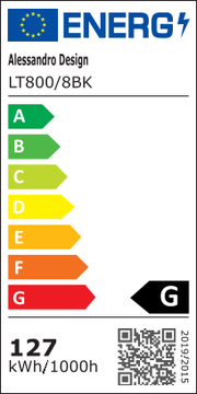 Lustra LED cu telecomanda BETTY 127W, 8 Cercuri, lumina Rece/Calda/Neutra, Dimabila, Negru Lustre LED cu Telecomanda Default Title Alessandro Design