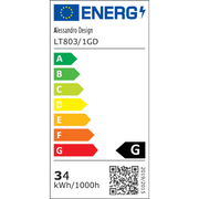 Závesný LED luster, ANINA, 34W, 1 kruh, Priemer 50 cm, Studené/Teplé/Neutrálne svetlo 3000K/4000K/6000K, Stmievateľné, Lesklá zlatá biela, Nastaviteľná výška, Kovové a akrylové LED Lustre s diaľkovým ovládaním Predvolený názov Dizajn Alessandro