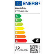 Lustra LED cu telecomanda VECTOR SEMIARC 40W, 2 Elemente, lumina Rece/Calda/Neutra, Dimabila, Negru Alb Lustre LED cu Telecomanda Default Title Alessandro Design
