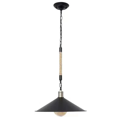 Luster strunový LV570/1BK, 1xE27, priemer 26,5 cm, výška 11 cm, IP20, hnedý, čierny, kov a struna, žiarovky nie sú súčasťou balenia