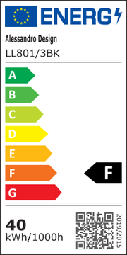 Lustra LED PULSARIS 40W, 3 Patrate, lumina Rece/Calda/Neutra, Negru Lustre LED Default Title Alessandro Design