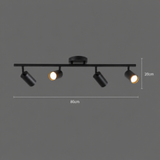 Lustra Clasica Sisimiut, 4xGU10, Metal, Negru