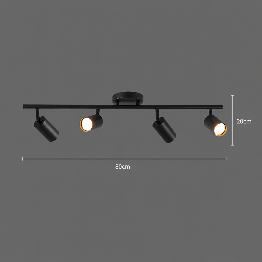 Lustra Clasica Sisimiut, 4xGU10, Metal, Negru