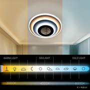Lustra LED NEXA ROTUND 3D 39W, lumina Rece/Calda/Neutra, Alb Lustre LED Default Title Alessandro Design